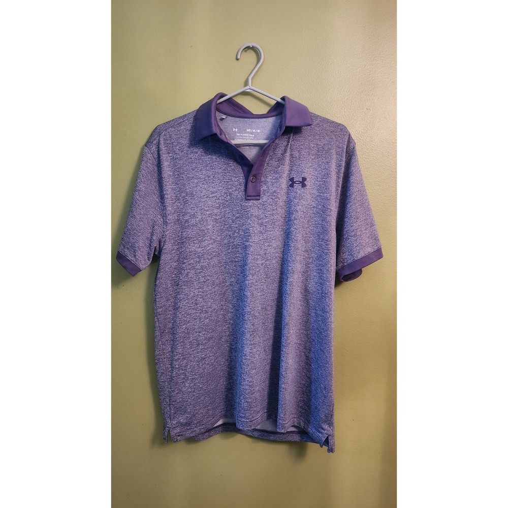 Men's‎ Playoff 2.0 Heather Short Sleeve Polo Medium Purple